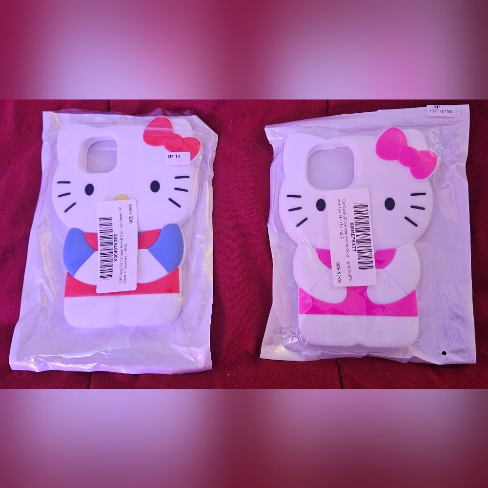 Cat Red and Pink Phone Cases